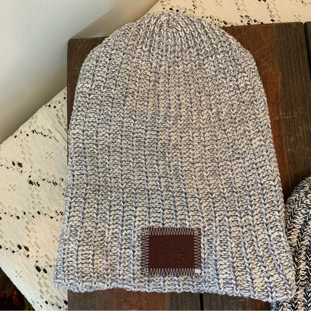 Two Love Your Melon Speckled Unisex Knit Beanies - Picture 2 of 7
